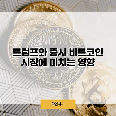 트럼프와 증시 비트코인 시장에 미치는 영향
