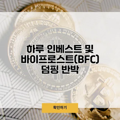 하루 인베스트 및 바이프로스트(BFC) 덤핑 반박