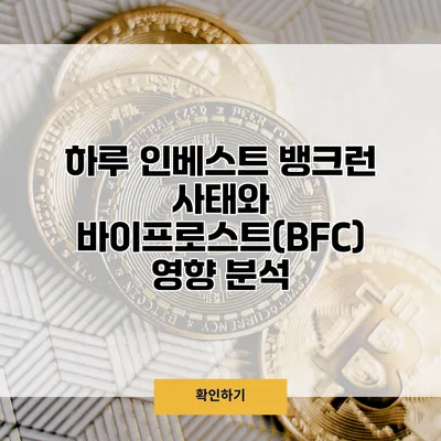 하루 인베스트 뱅크런 사태와 바이프로스트(BFC) 영향 분석