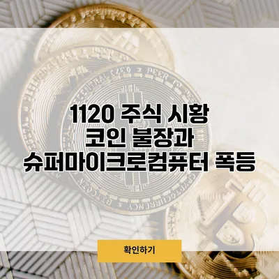11/20 주식 시황 코인 불장과 슈퍼마이크로컴퓨터 폭등