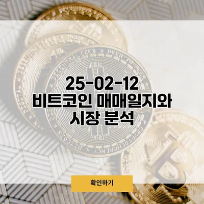 25-02-12 비트코인 매매일지와 시장 분석