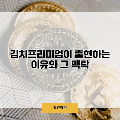 김치프리미엄이 출현하는 이유와 그 맥락