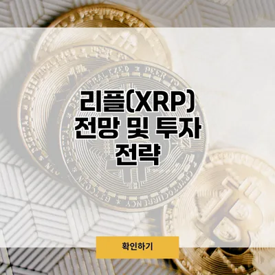 리플(XRP) 전망 및 투자 전략