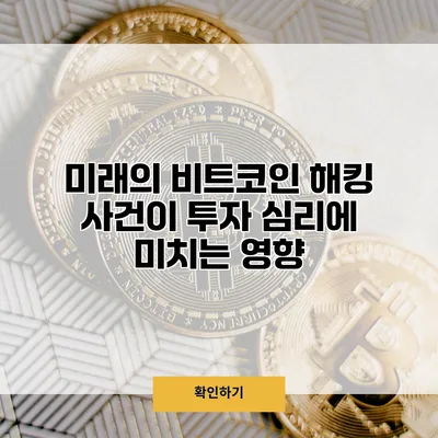 미래의 비트코인 해킹 사건이 투자 심리에 미치는 영향