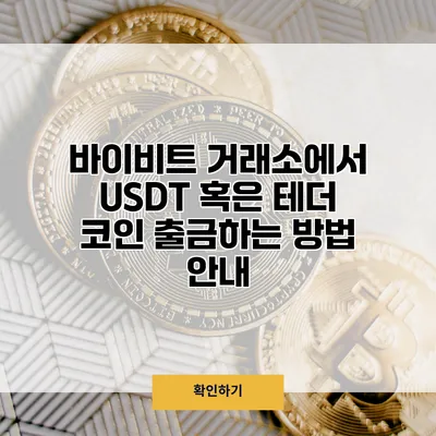 바이비트 거래소에서 USDT 혹은 테더 코인 출금하는 방법 안내