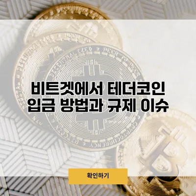 비트겟에서 테더코인 입금 방법과 규제 이슈