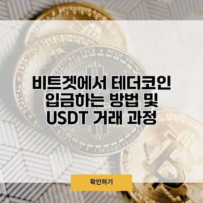 비트겟에서 테더코인 입금하는 방법 및 USDT 거래 과정