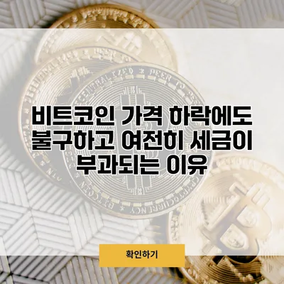 비트코인 가격 하락에도 불구하고 여전히 세금이 부과되는 이유