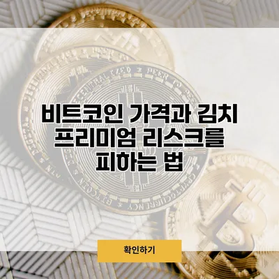 비트코인 가격과 김치 프리미엄 리스크를 피하는 법