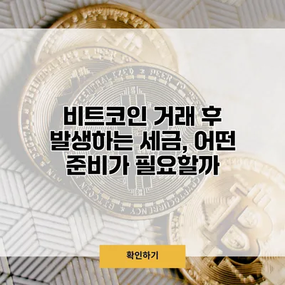 비트코인 거래 후 발생하는 세금, 어떤 준비가 필요할까?