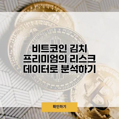 비트코인 김치 프리미엄의 리스크 데이터로 분석하기