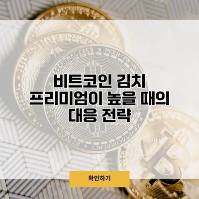비트코인 김치 프리미엄이 높을 때의 대응 전략