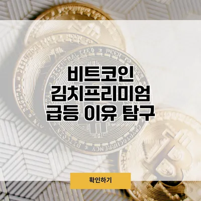 비트코인 김치프리미엄 급등 이유 탐구