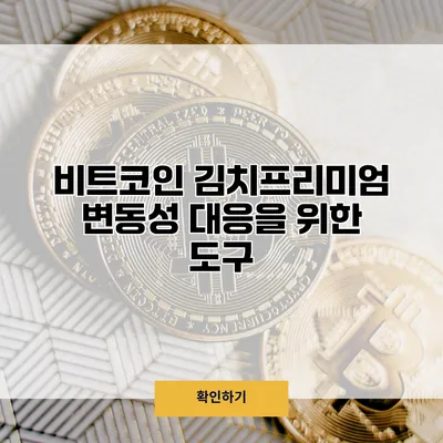 비트코인 김치프리미엄 변동성 대응을 위한 도구