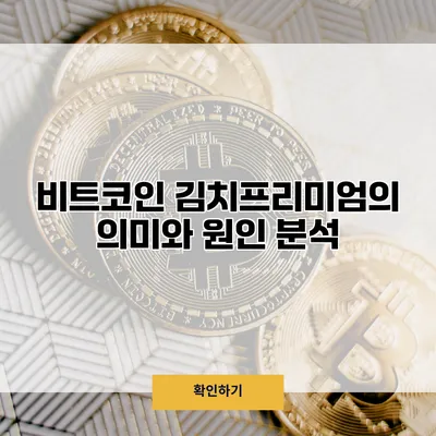비트코인 김치프리미엄의 의미와 원인 분석