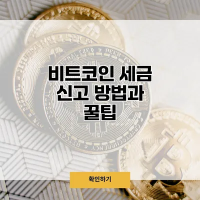 비트코인 세금 신고 방법과 꿀팁