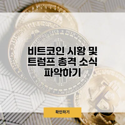 비트코인 시황 및 트럼프 총격 소식 파악하기