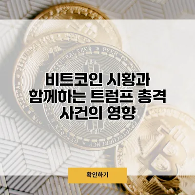 비트코인 시황과 함께하는 트럼프 총격 사건의 영향
