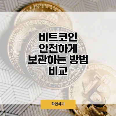 비트코인 안전하게 보관하는 방법 비교
