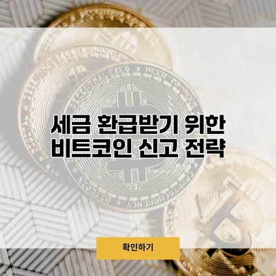 세금 환급받기 위한 비트코인 신고 전략