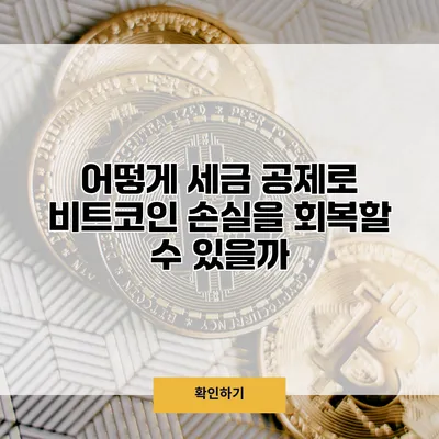 어떻게 세금 공제로 비트코인 손실을 회복할 수 있을까?