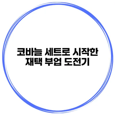 코바늘 세트로 시작한 재택 부업 도전기