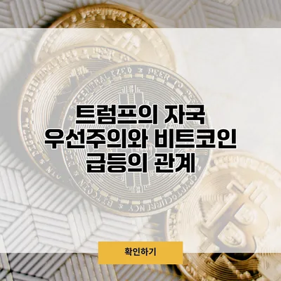 트럼프의 자국 우선주의와 비트코인 급등의 관계